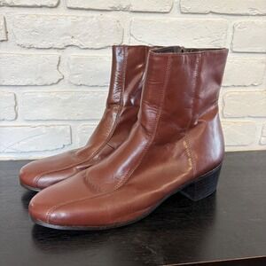 Florsheim Imperial Brown Leather Ankle Zip Boots Men's Size 11